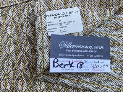 38 Berkbox18 Scalamandre Woven Paranoa Gold Birch