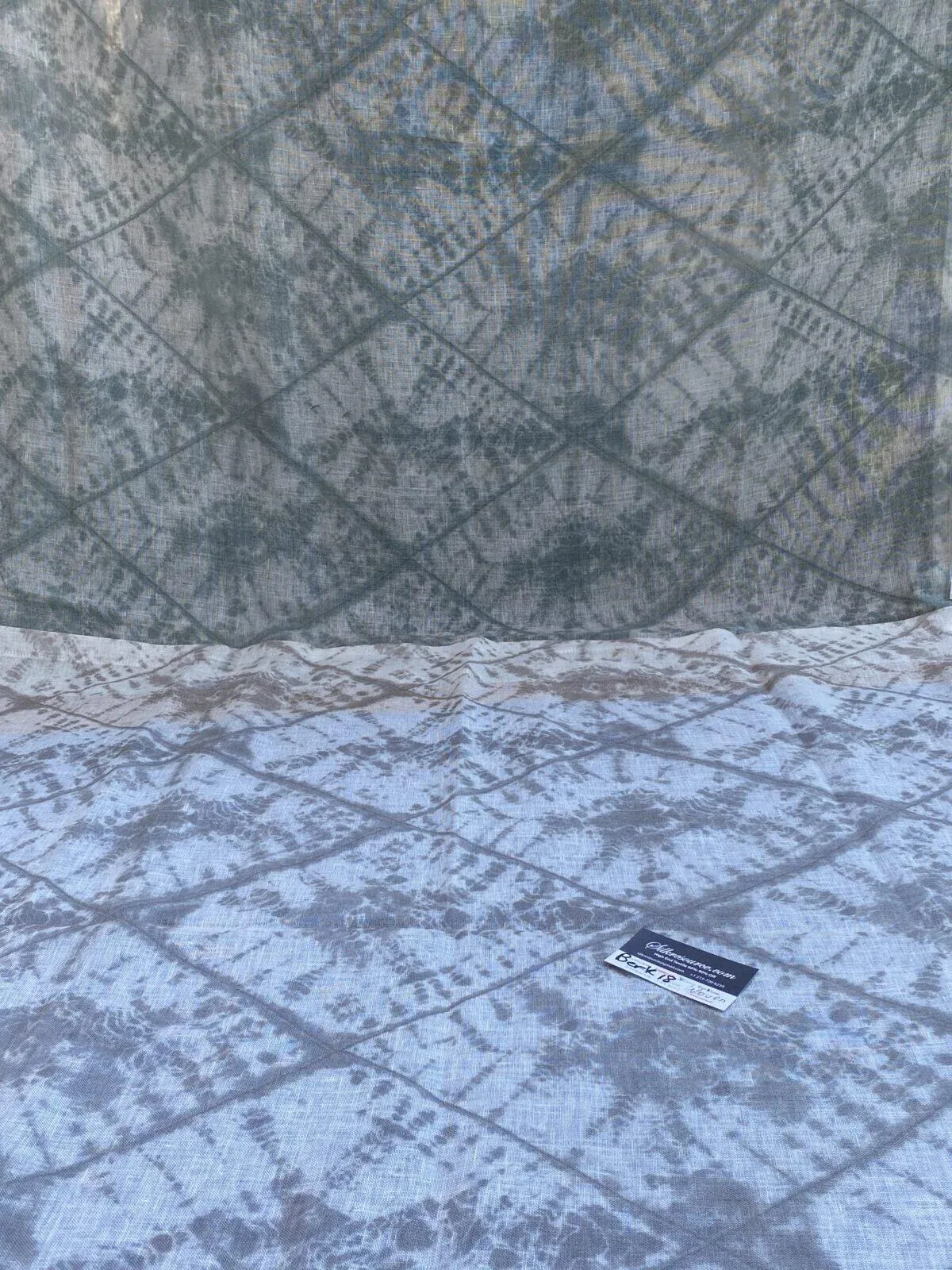 40 Berkbox18 Scalamandre Woven 1.4 Yard Itajime Mint X 1.4 Itajime Cement