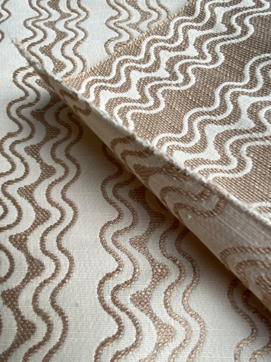 14 Berkbox100 Square Jacquard Brown Beige Stripe Weave