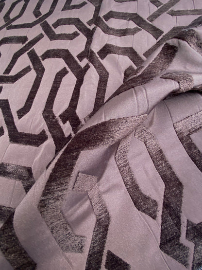 19 Berkbox100 Square Jacquard by Scalamandre Wexford Lichen Brown Fretwork Geometric MSRP USD300+/y