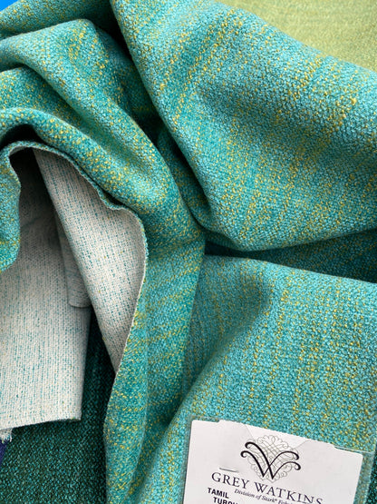 20 Berkbox100 Square Plain Texture by Grey Watkins Tamil Ultramarine Chenille Plain 27" x 27"w 9 Pieces in Different Colorways MSRP USD216/y