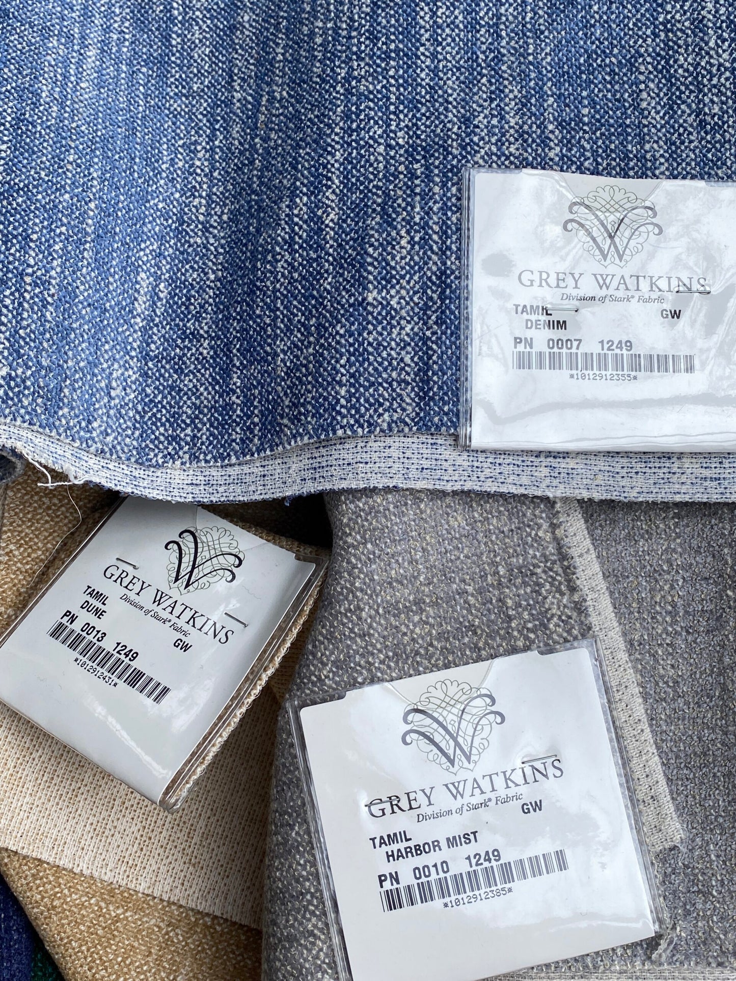 20 Berkbox100 Square Plain Texture by Grey Watkins Tamil Ultramarine Chenille Plain 27" x 27"w 9 Pieces in Different Colorways MSRP USD216/y