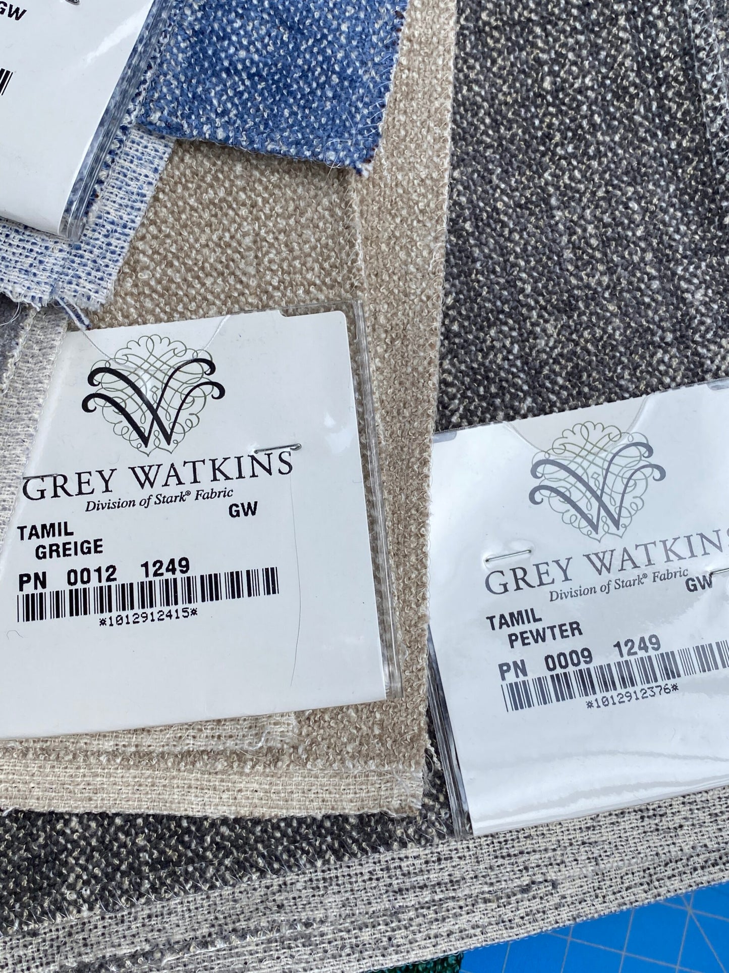 20 Berkbox100 Square Plain Texture by Grey Watkins Tamil Ultramarine Chenille Plain 27" x 27"w 9 Pieces in Different Colorways MSRP USD216/y