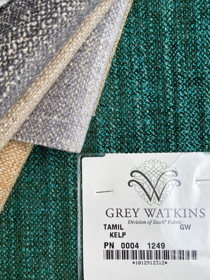 20 Berkbox100 Square Plain Texture by Grey Watkins Tamil Ultramarine Chenille Plain 27" x 27"w 9 Pieces in Different Colorways MSRP USD216/y