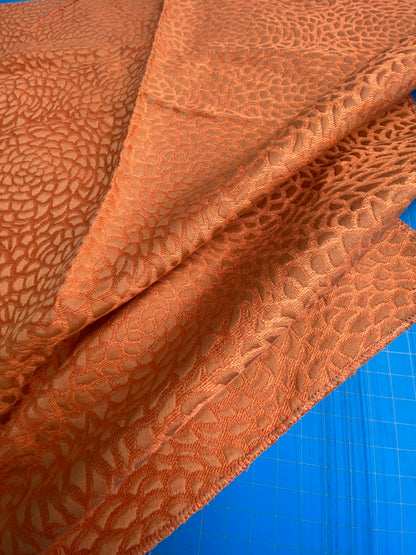 21 Berkbox100 Square Jacquard Small Scale Texture Orange MSRP USD300+/y