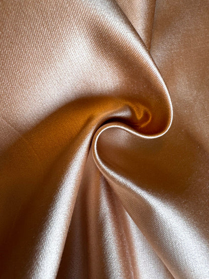 Mirror Mirror Radiant 100% Silk Duchess  Satin Pink Petal Antique Tea Rose MSRP 400+ Wedding