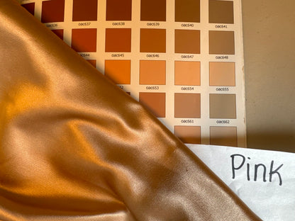 Mirror Mirror Radiant 100% Silk Duchess  Satin Pink Petal Antique Tea Rose MSRP 400+ Wedding