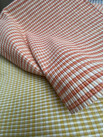 22 Berkbox100 Square Jacquard by Scalamandre MAGPIE 8 Pieces 100% Cotton Plaid Check Small Scale 27"x27" each in Different Colorways MSRP USD214/y