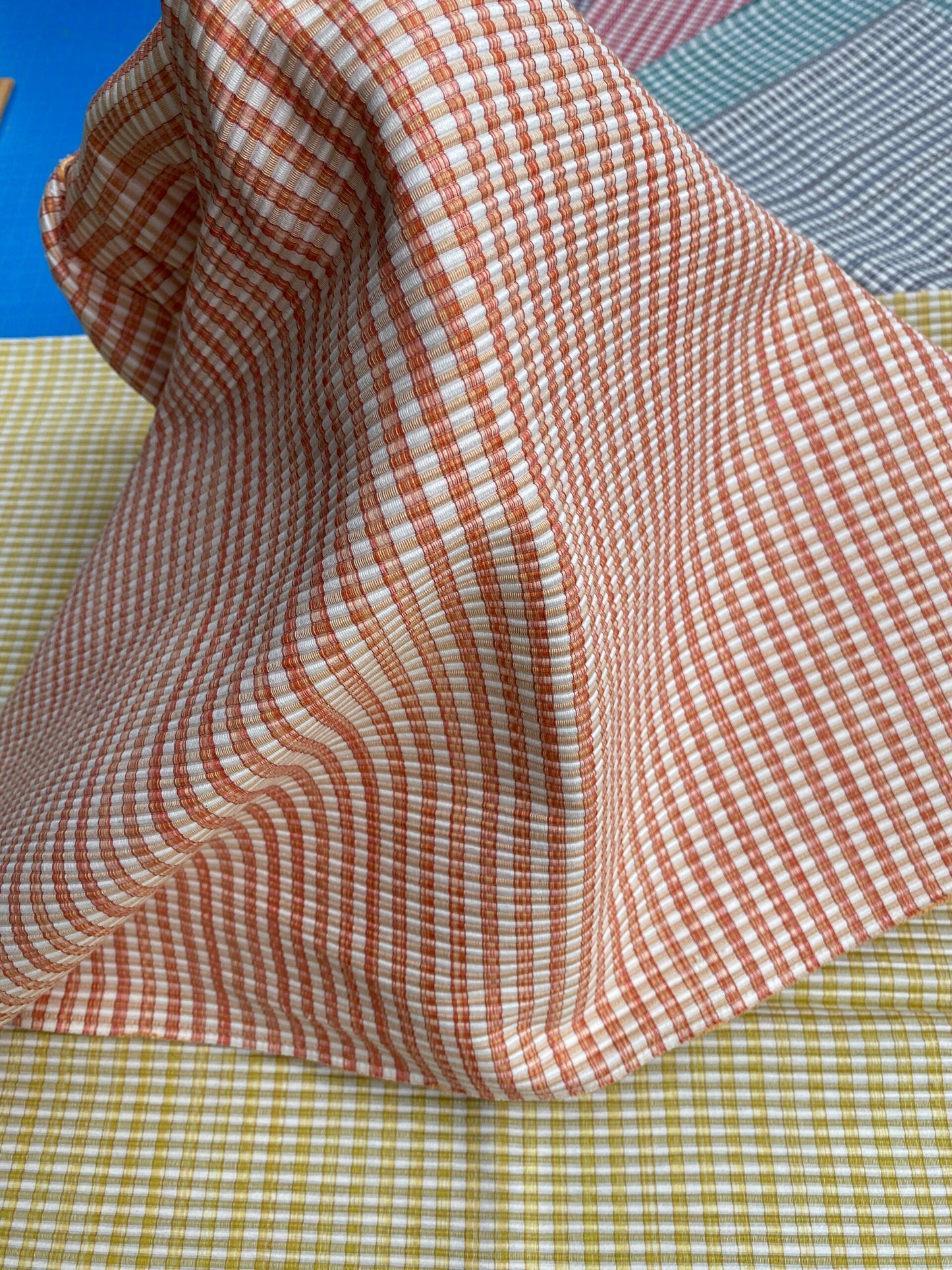 22 Berkbox100 Square Jacquard by Scalamandre MAGPIE 8 Pieces 100% Cotton Plaid Check Small Scale 27"x27" each in Different Colorways MSRP USD214/y