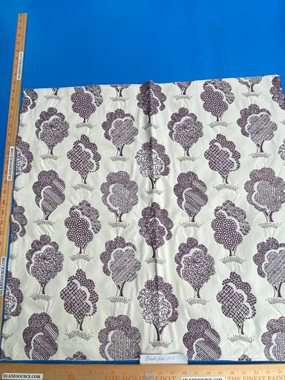 Scalamandre Ashbury Jacquard Brocade - Purple Tree Topiary