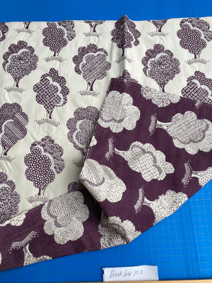 25 Berkbox100 Square Jacquard by Scalamandre Ashbury Purple Tree Topiary Brocade MSRP USD 152/Y