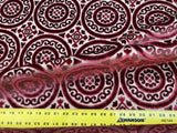 Stroheim & Romann Cut Velvet Silky Ruby Red Medallion Circle Rich! MSRP USD300