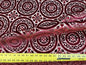 Stroheim &amp; Romann Cut Velvet Silky Ruby Red Medallion Circle Rich! MSRP USD300