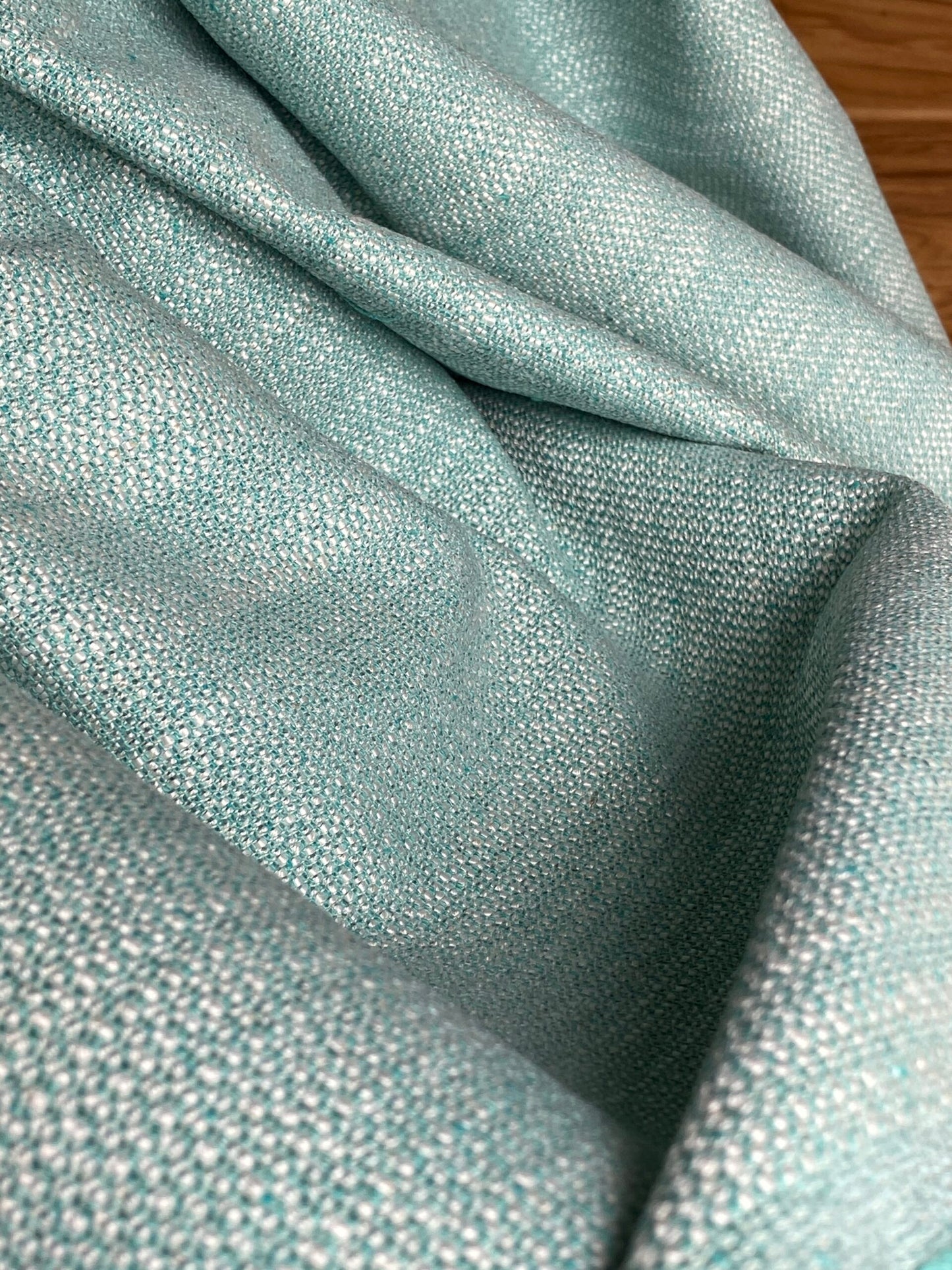 by yard Scalamandre San Miguel Texture Caribbean Heavy Blue Ocean Aqua Green Chenille MSRP USD 216/Y