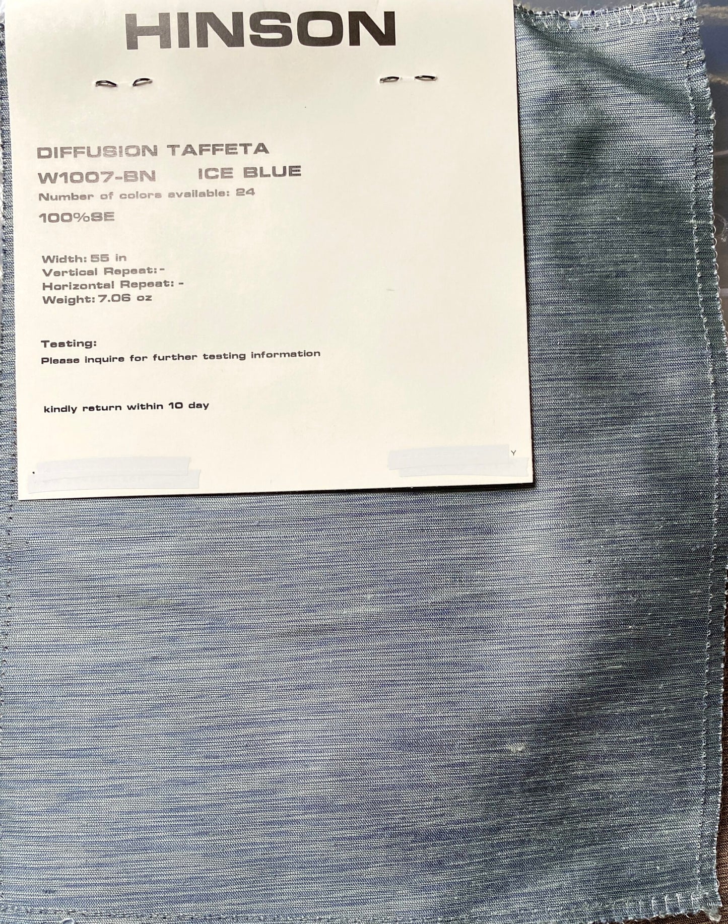 Scalamandre Diffusion Taffeta Ice Blue Iridescent Silk Taffeta Texture MSRP USD294/y