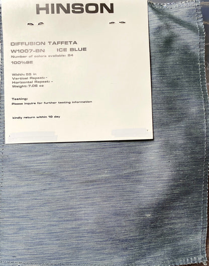 Scalamandre Diffusion Taffeta Ice Blue Iridescent Silk Taffeta Texture MSRP USD294/y