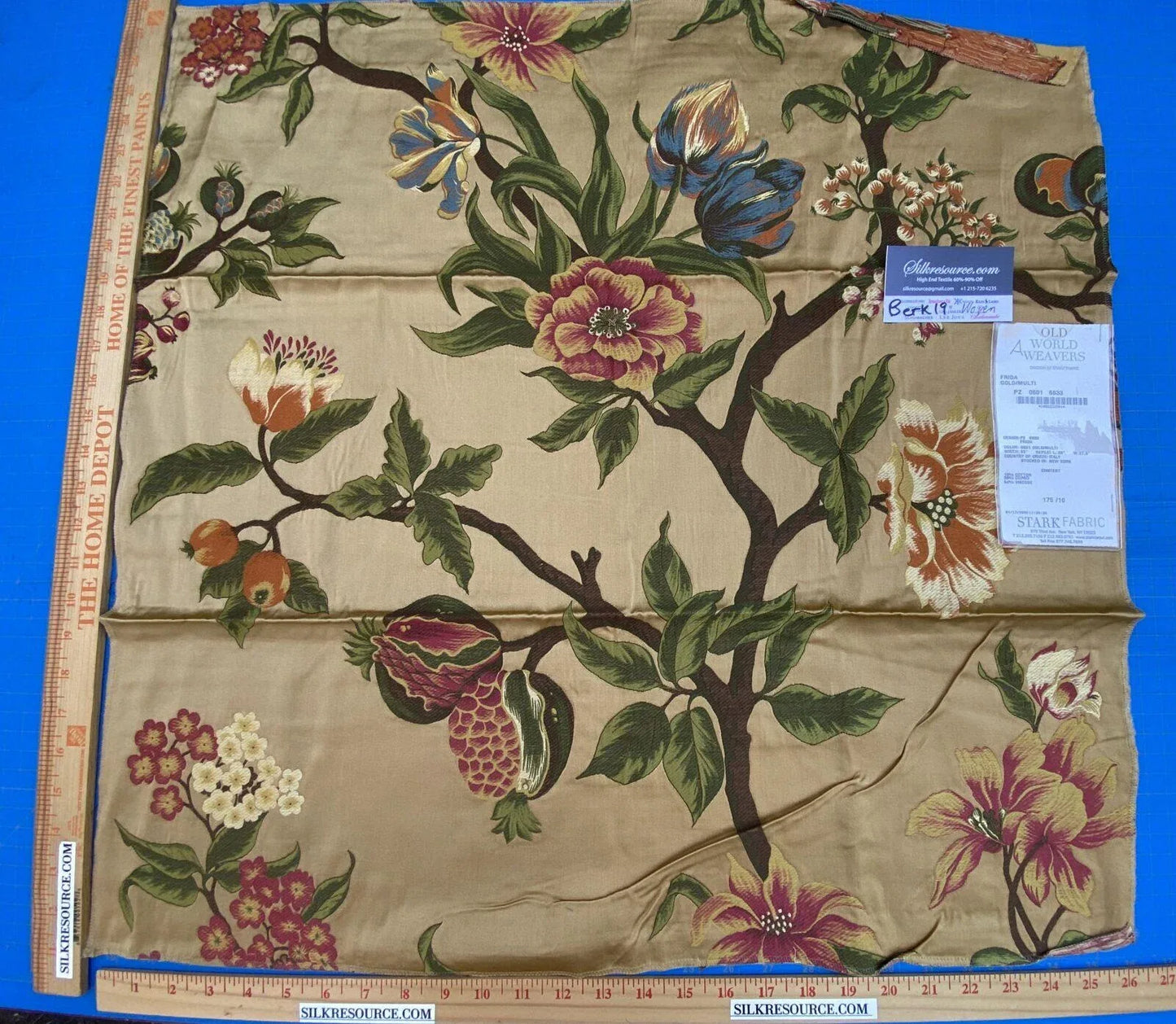 23a Berkbox19 Scalamandre Woven Frida Gold/multi MSRP USD 546/yard