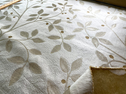 By Yd Kravet Couture Belladonna Silk Wool Damask Gold Cream Pearly Red Berry Vine MSRP$316/Y