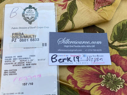 23b Berkbox19 Scalamandre Woven Frida Gold/multi MSRP USD 546/yard