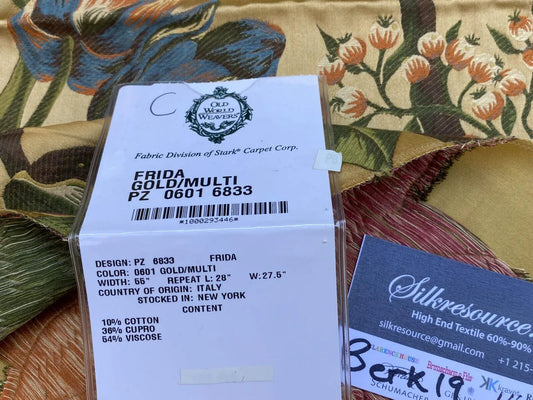 23c Berkbox19 Scalamandre Woven Frida Gold/multi MSRP USD 546/yard