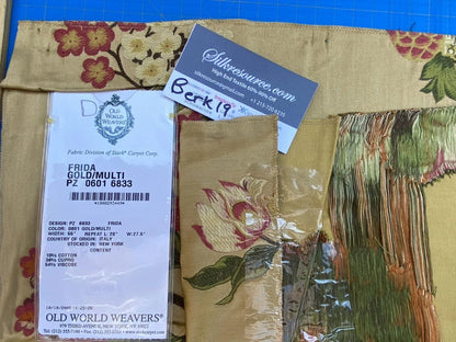 23d Berkbox19 Scalamandre Woven Frida Gold/multi MSRP USD 546/yard