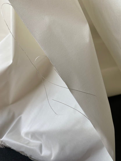 Scalamandre Ascot Ivory 100% silk Taffeta Pure White Very Thick! Per Yard MSRP USD 238/Y