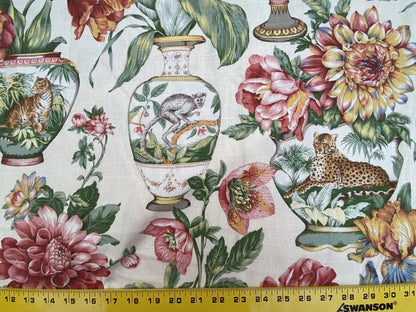 3yards 10" Margarita Tulip Dalia Rose Safari Animal Monkey Leopard Tiger Giraffe Print