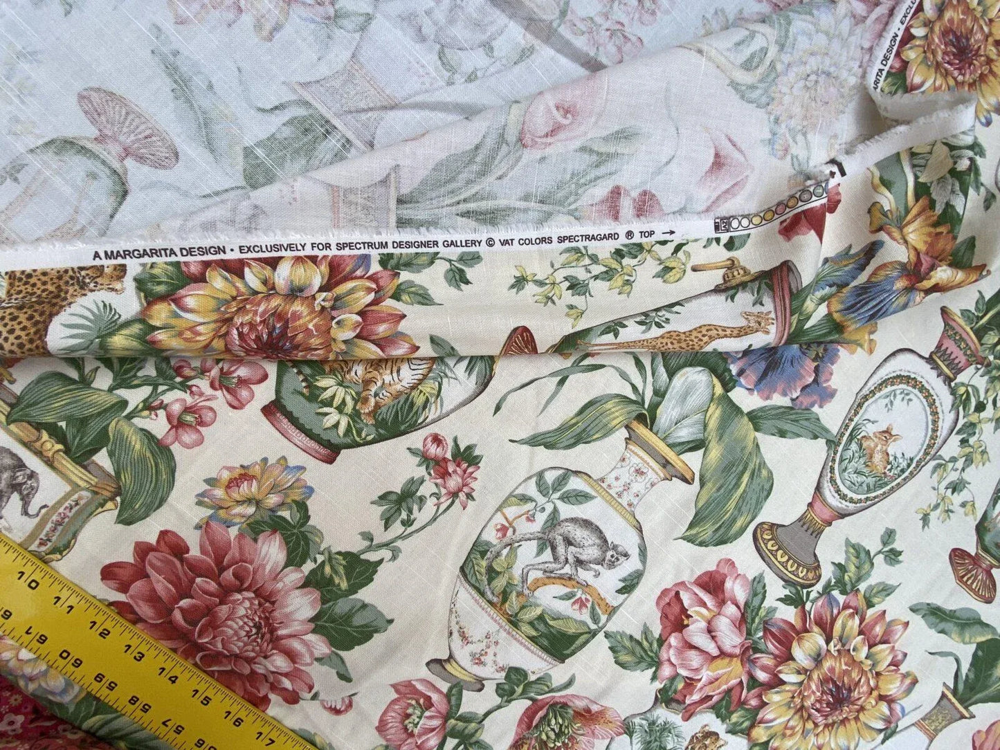 3yards 10" Margarita Tulip Dalia Rose Safari Animal Monkey Leopard Tiger Giraffe Print