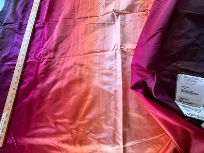 9 Berkbox1 Scalamandre Length 2.4yards Crescendo Ruby Silk satin ombré 100% silk Red Rose Orange Purple MSRP USD 624/y