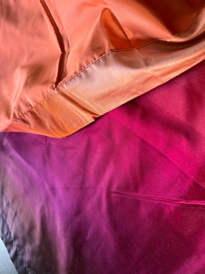 9 Berkbox1 Scalamandre Length 2.4yards Crescendo Ruby Silk satin ombré 100% silk Red Rose Orange Purple MSRP USD 624/y