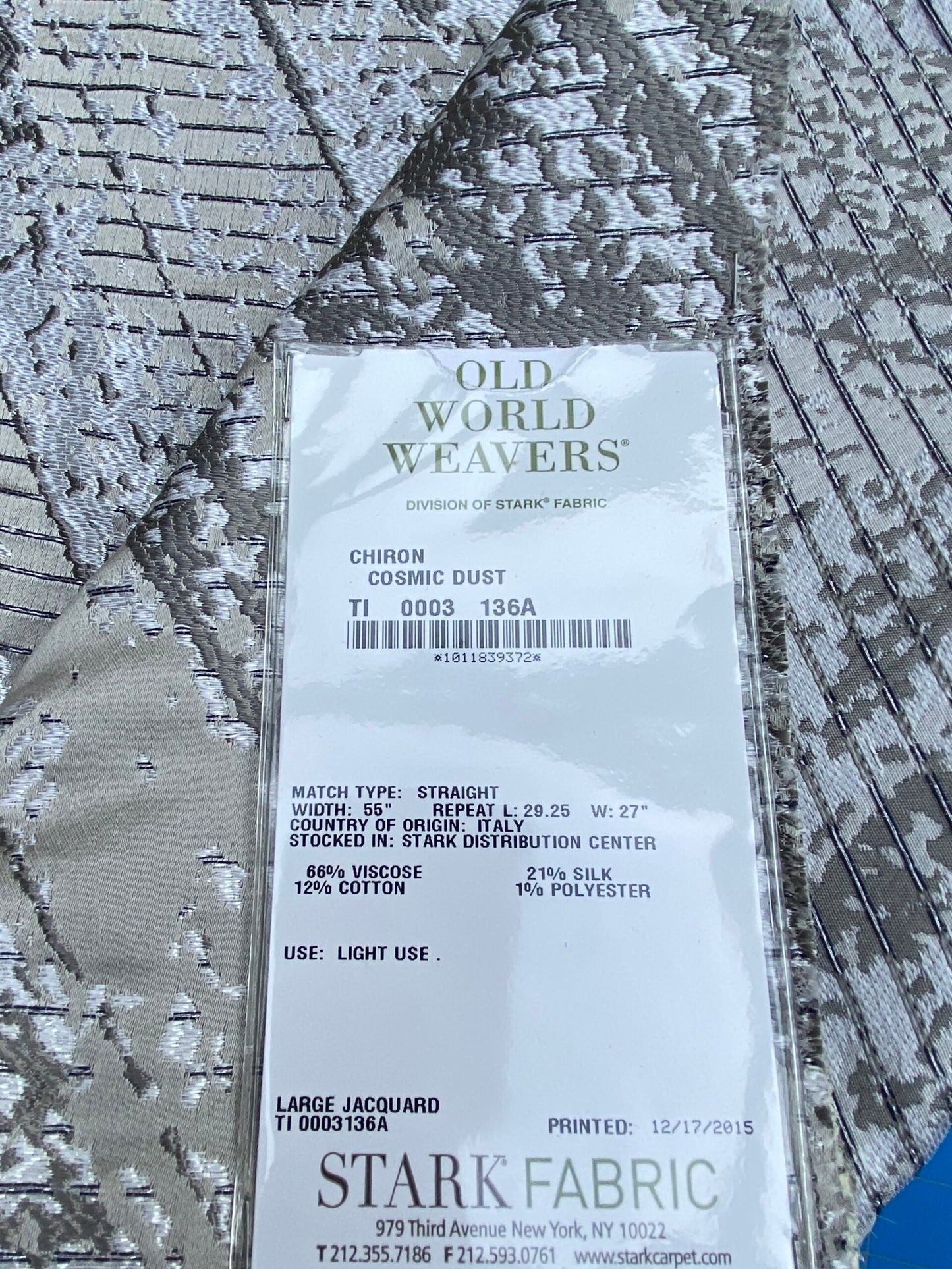 1 Berkbox101 Square Silky by Old World Weavers Chiron Cosmic Dust Gray White Geometric MSRP USD 300+/y