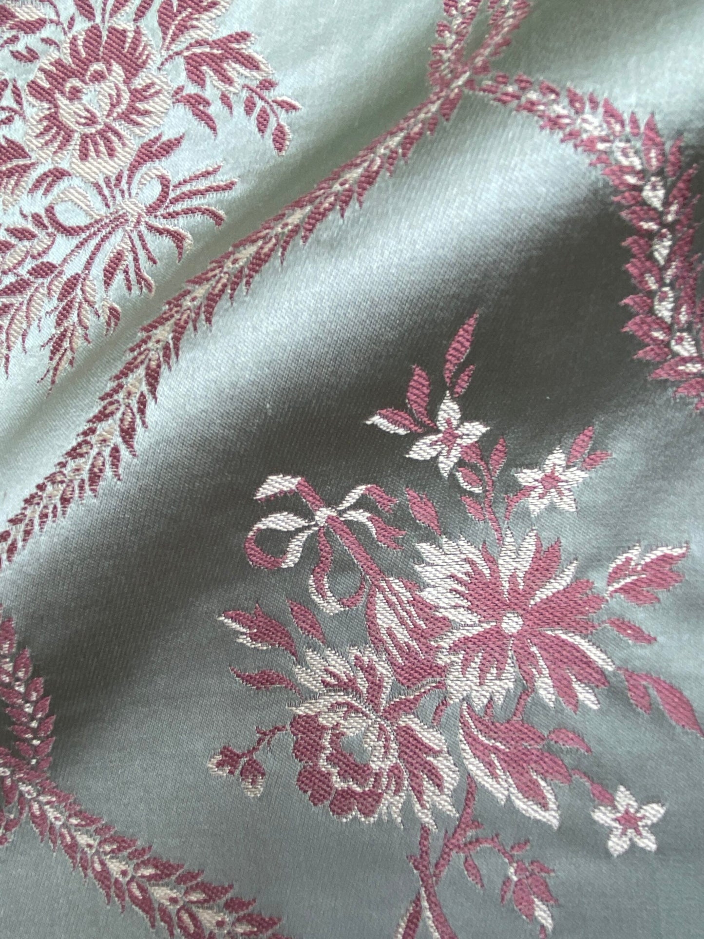 11 Berkbox101 Square Silky by Lelievre Paris Fragonard Fleuve Velvet Green Diamond Ogee Floral MSRP USD 838/y