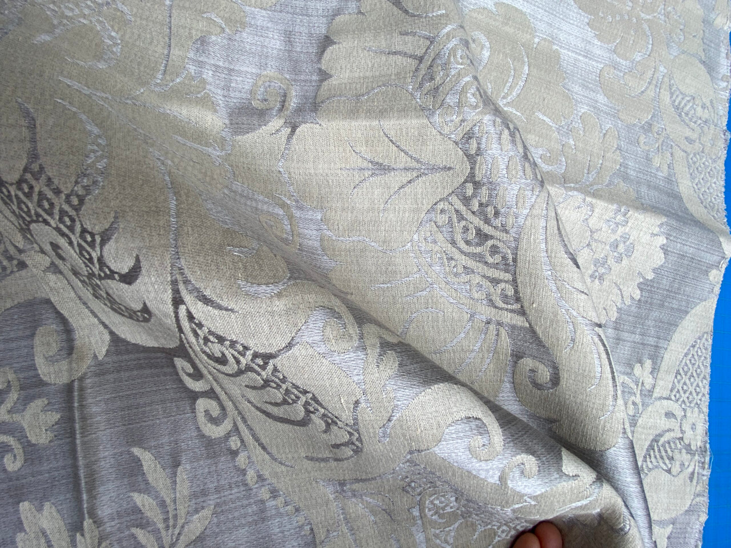 14 Berkbox101 Square Silky by Lelievre Paris Grambois Argent Gray Damask Renaissance Gray Historic MSRP USD712/y