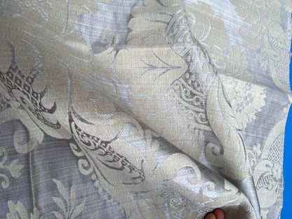 14 Berkbox101 Square Silky by Lelievre Paris Grambois Argent Gray Damask Renaissance Gray Historic MSRP USD712/y