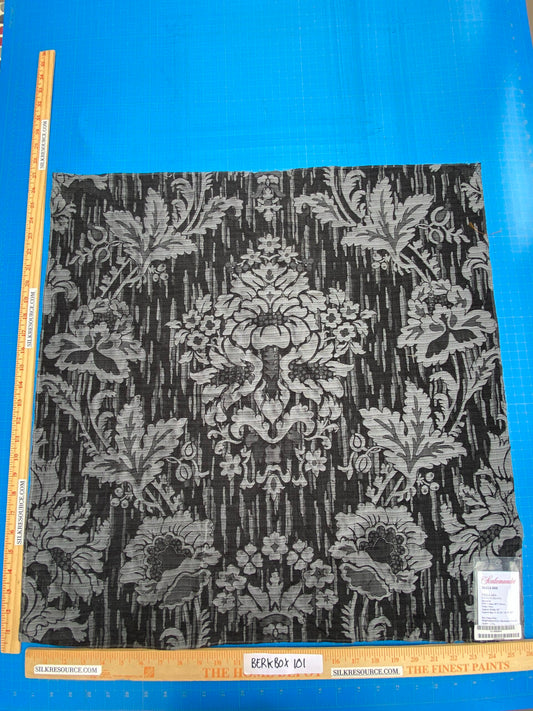 15 Berkbox101 Square Jacquard by Scalamandre Villa Ada Nero Black White Damask MSRP USD 300+/y