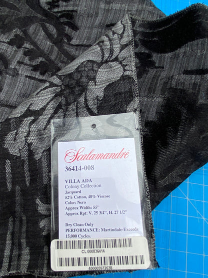 15 Berkbox101 Square Jacquard by Scalamandre Villa Ada Nero Black White Damask MSRP USD 300+/y