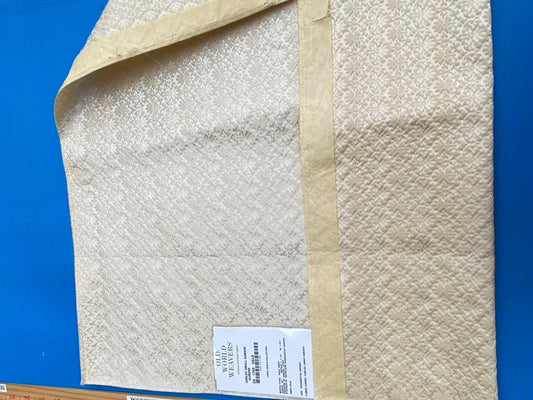 17 Berkbox101 Square Silk by Old World Weavers Carlos Small Damask Almond Cream White MSRP USD300+/y