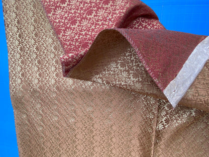 18 Berkbox101 Square Silk by Old World Weavers Carlos Small Damask Toffee Red Brown Small Scale MSRP USD300+/y