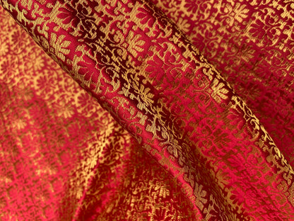 21 Berkbox101 Square Silk by Old World Weavers Carlos Small Damask Oriental Red Small Scale MSRP USD300+/y