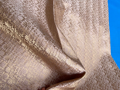 26 Berkbox101 Square Silk by Old World Weavers Carlos Small Damask Rose Gold Brown Small Scale MSRP USD300+/y