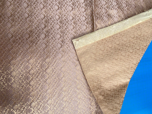 26 Berkbox101 Square Silk by Old World Weavers Carlos Small Damask Rose Gold Brown Small Scale MSRP USD300+/y