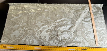 0.6Y Scalamandre Gabriel Winter Mint Green Silk Damask Flower Basket MSRP USD 430/Y