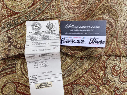 10a Berkbox22 Scalamandre Woven Pale/gold/rust