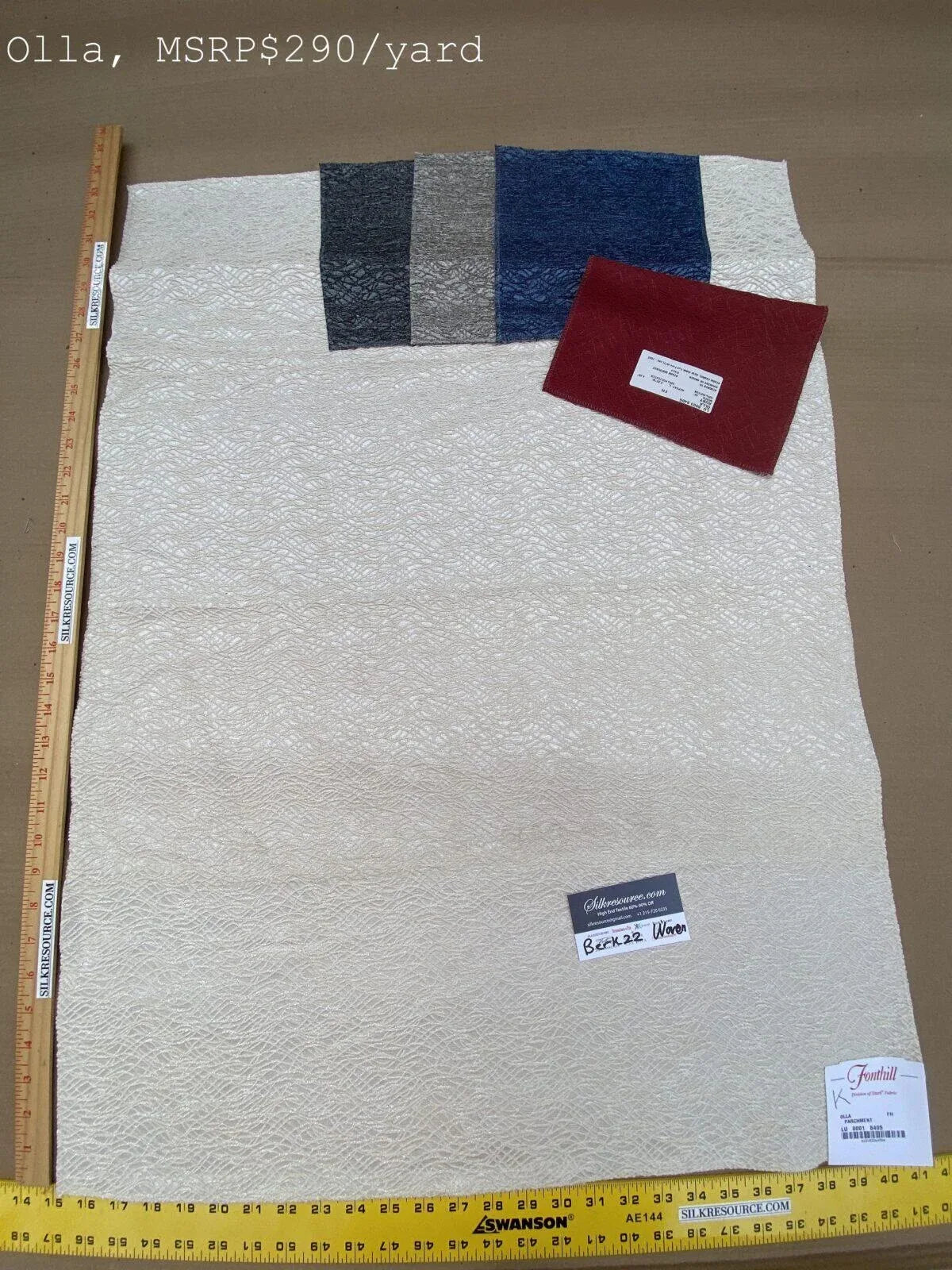 Scalamandre Woven  Olla Parchment White MSRP USD 372/yard