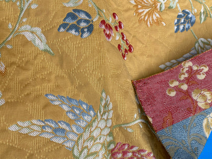 36 Berkbox101 Square Jacquard by Scalamandre Artemisia Oro Yellow Fruits Floral Botanical Foliage MSRP USD300+/y