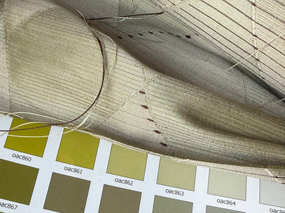 Scalamandre Forty Carats Absinthe Gray Green Silk Wool Jacquard Diamond Harlequin MSRP 188/Y