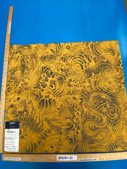 43 Berkbox101 Square Jacquard by Jean Paul Gaultier Komodo Gold Bird Animal Chinoiserie Graphic Scenic MSRP USD734/y
