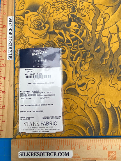 43 Berkbox101 Square Jacquard by Jean Paul Gaultier Komodo Gold Bird Animal Chinoiserie Graphic Scenic MSRP USD734/y