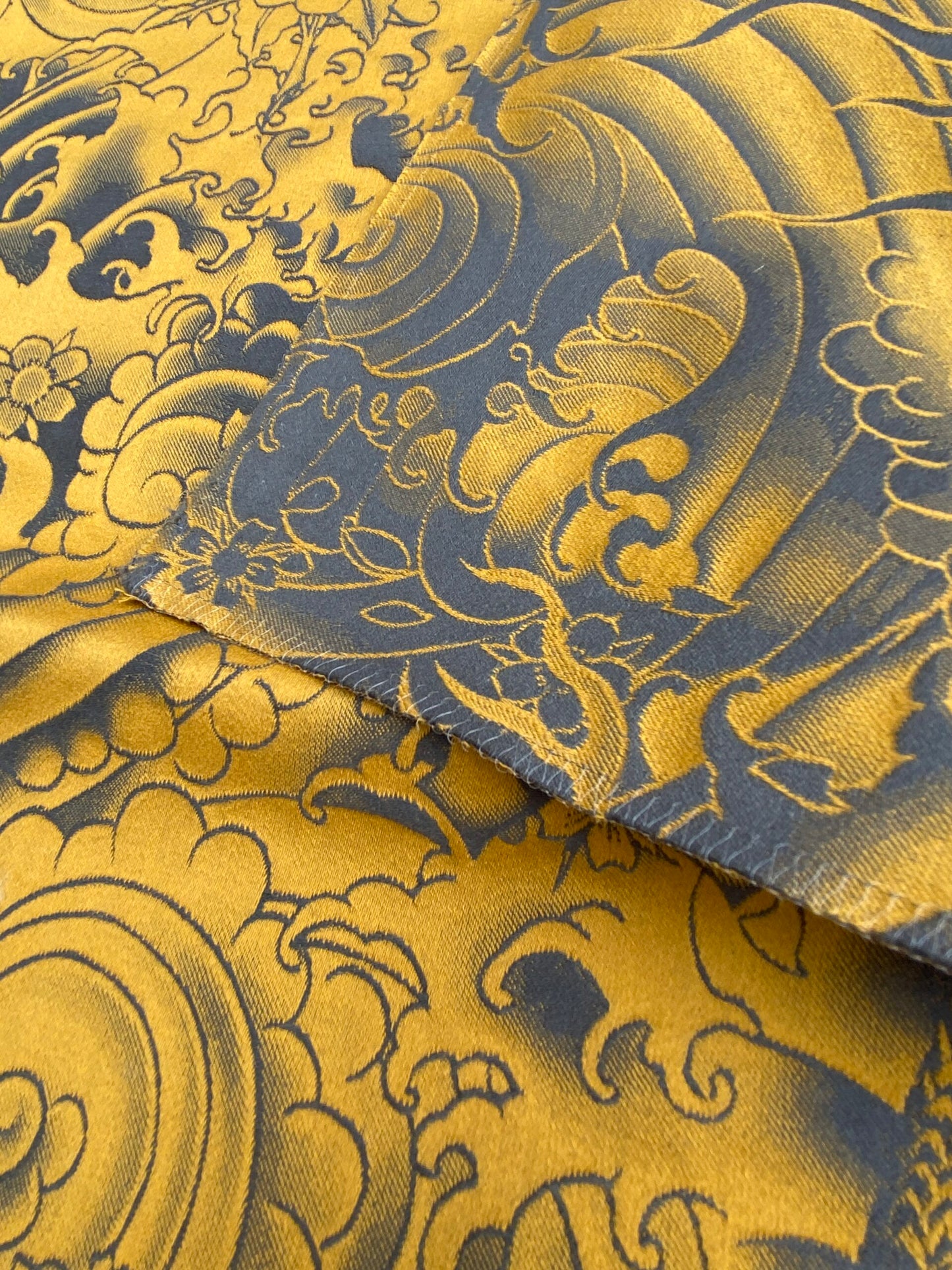 43 Berkbox101 Square Jacquard by Jean Paul Gaultier Komodo Gold Bird Animal Chinoiserie Graphic Scenic MSRP USD734/y