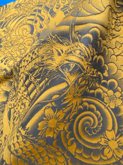 43 Berkbox101 Square Jacquard by Jean Paul Gaultier Komodo Gold Bird Animal Chinoiserie Graphic Scenic MSRP USD734/y